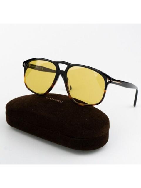 TOM FORD NEW Tom Ford FT1000/S 05E PIERRE-02 Black Brown Square Unisex Sunglasses