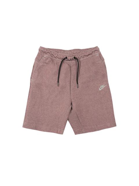 tech fleece "Dark Wine/Black" track shorts