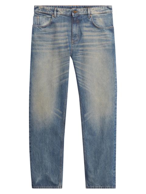 Balmain Balmain Slim Straight Leg Jeans in Blue at Nordstrom