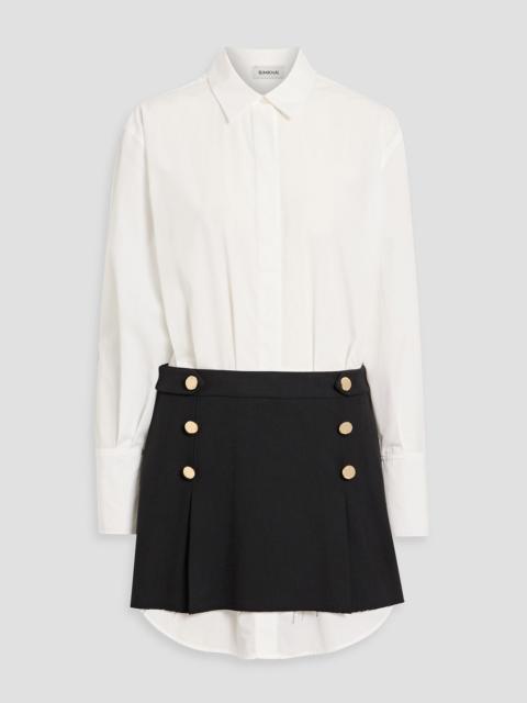 SIMKHAI Warren poplin and twill mini shirt dress