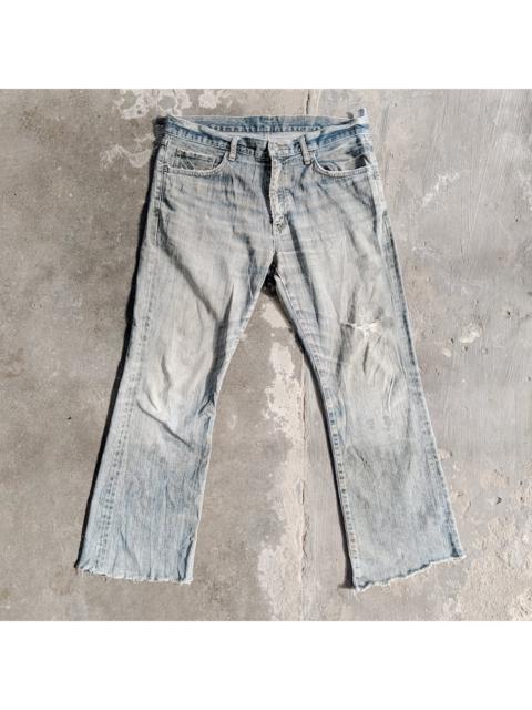 Other Designers Distressed Denim - Broken Denim Distressed Flare Trousers Denim Pants