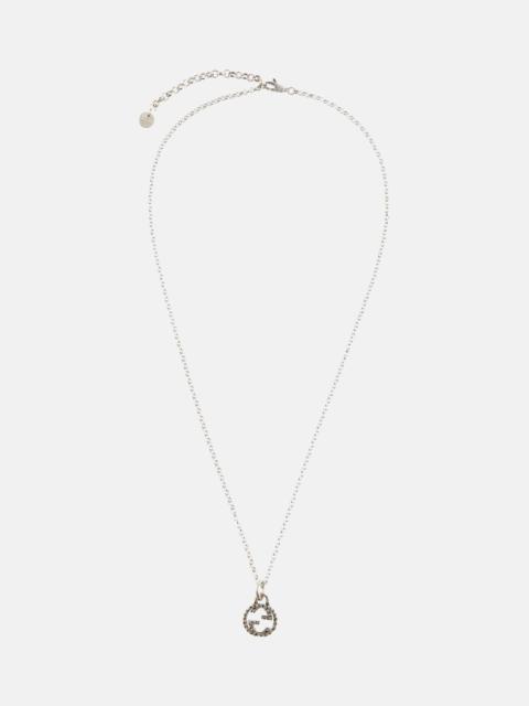 GUCCI Interlocking G sterling silver necklace