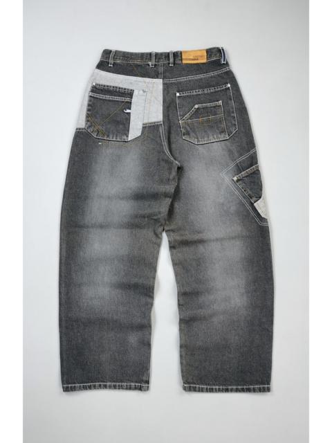 Other Designers Japanese Brand - Culture Japan Ramie Fabric Baggy Patchwork Denim Jeans