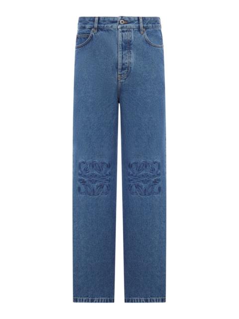 Loewe Loewe Men Baggy Anagram Denim Jeans