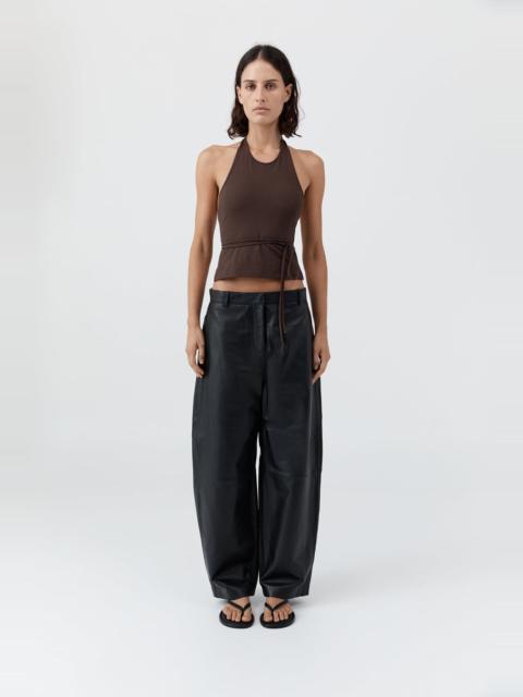 ST. AGNI Soft Jersey Halter Top - Liqueur