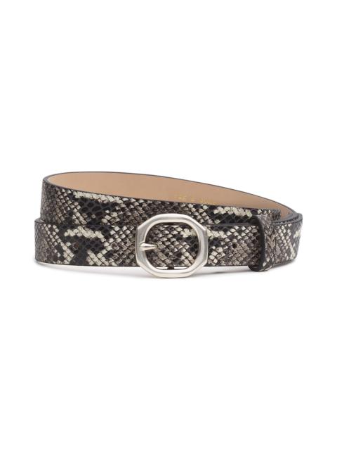 rag & bone rag & bone Small Audrey Snake Embossed Leather Belt in Black/White Snake at Nordstrom