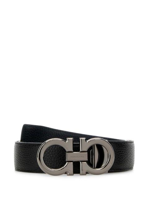 FERRAGAMO Ferragamo Men Salvatore Ferragamo Men Black Leather Reversibile Belt