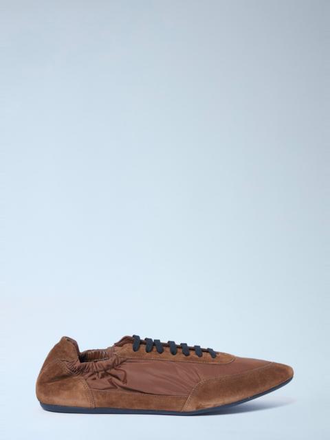 Prada Collapse Re-Nylon And Suede Sneakers