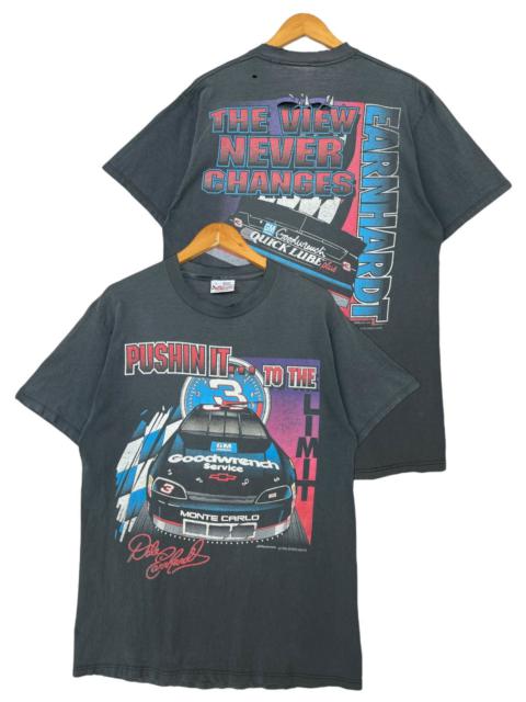 Other Designers Vtg 90s Nascar Dale Earnhardt Distressed Sunfaded Black Tee