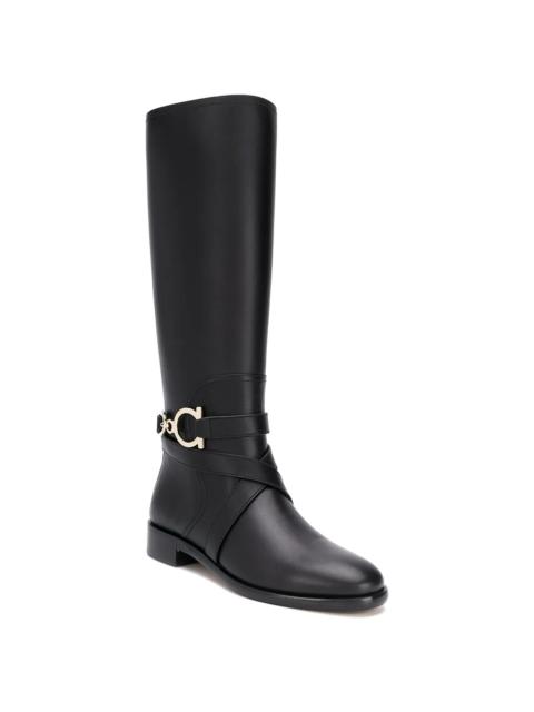 FERRAGAMO Ferragamo Gancini Leather Knee-High Boot