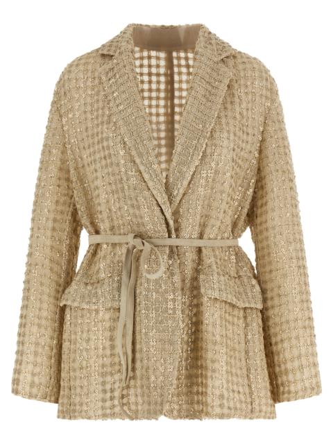 Brunello Cucinelli Brunello Cucinelli Women 'Dazzling Net Embroidery' Organza Blazer