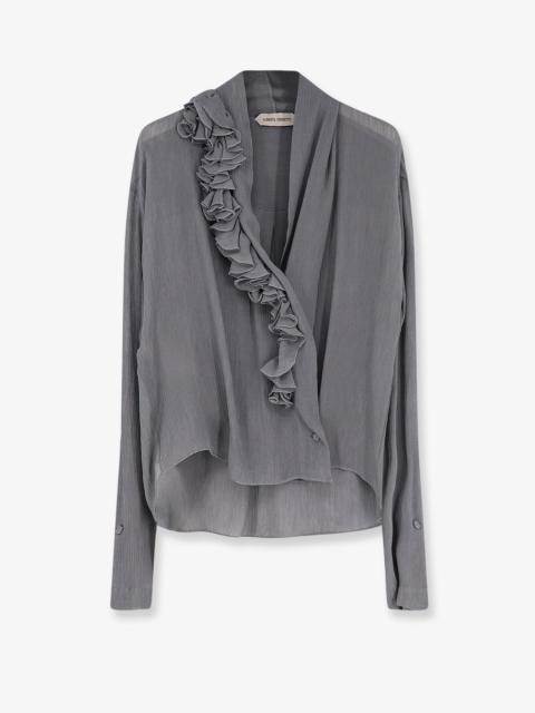Other Designers Alberta Ferretti Women Crepe Shirt With Rouches