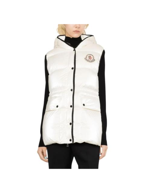 Moncler Hera Hooded Down Women’s Gilet Vest White Sz 3 Large