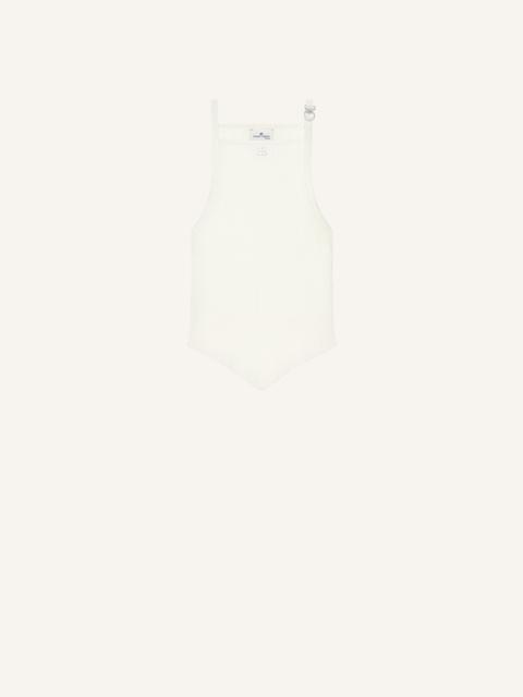 courrèges POINTY BUCKLE RIB KNIT TOP