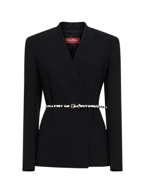 Max Mara Studio Max Mara Studio Women Black Cady Mstquinoa Belted Jacket