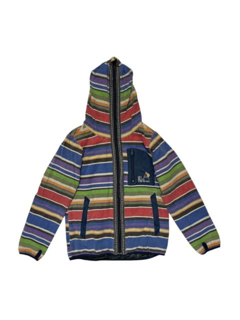 Other Designers Japanese Brand × go slow caravan - Go Slow Caravan Stripe Colorful Full Zip Hooded Jacket