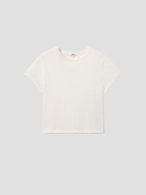 AGOLDE ADINE SHRUNKEN TEE IN WHITE ASH