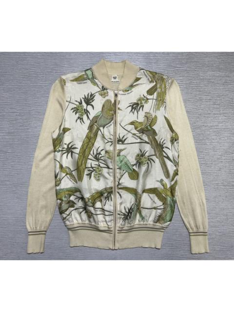 Hermès Hermes - Birds Print Silk Zipped Cardigan Bomber Jacket