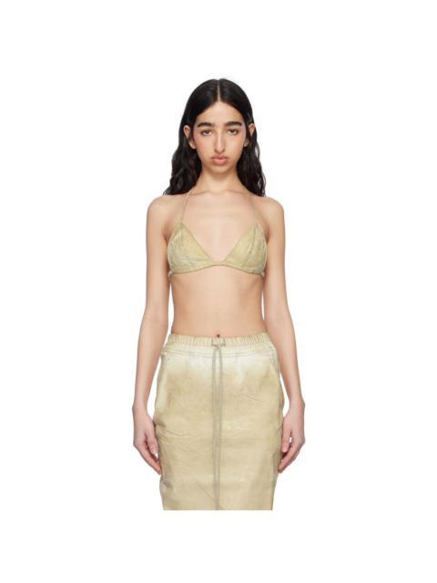 Rick Owens DRKSHDW Beige Hollywood Overdyed Denim Bra