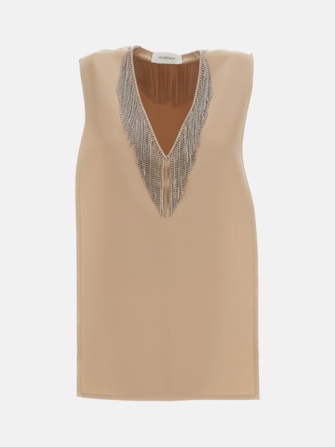 Sportmax Sportmax Women Sleeveless Cady Top With Rhinestone