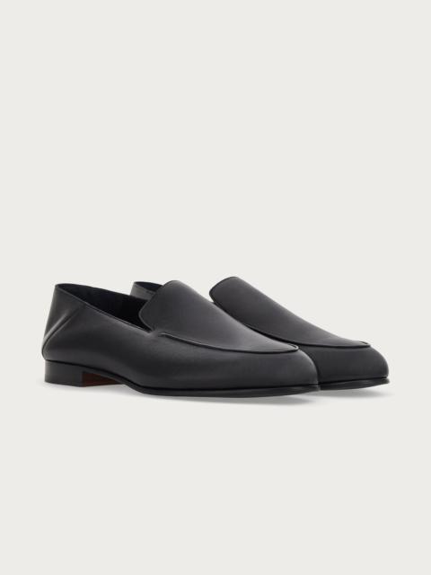 Canali BLACK SHEEPSKIN LEATHER LOAFER