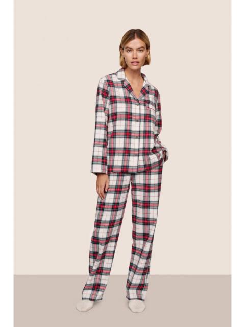 eberjey Flannel Long PJ Set