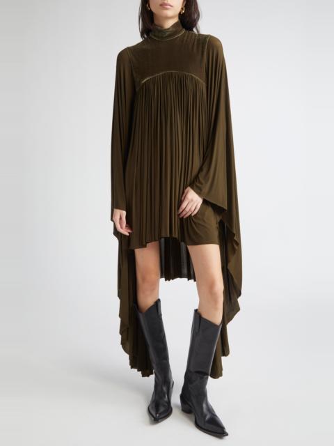 Zimmermann Zimmermann Memento Pleated Batwing Sleeve Minidress in Olive at Nordstrom