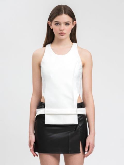 We11done White Waist Cut Out Top