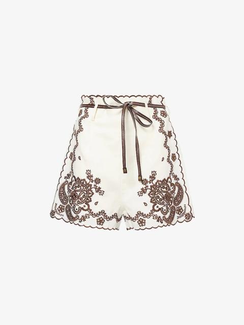 Ascension Embroidered Linen Shorts