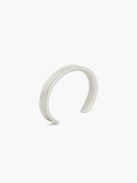 SAINT LAURENT GROOVE CUFF IN METAL