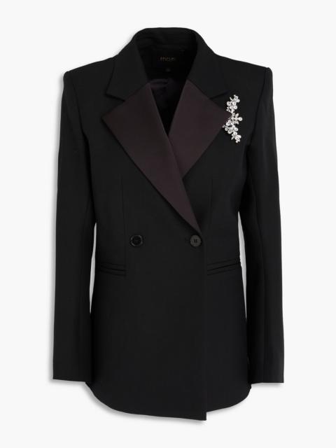maje Double-breasted twill blazer