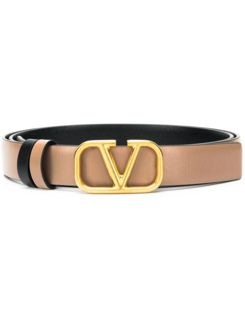 Valentino Leather Reversible Vlogo Belt