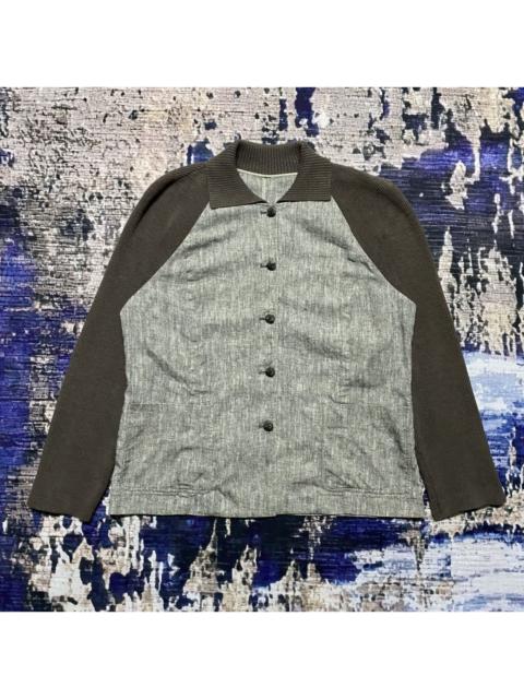Other Designers Japanese Brand - Vintage Christian Aujard Cotton Hemp Knitt Sleeve Jacket