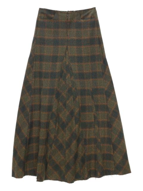 Our Legacy check-pattern pleated skirt