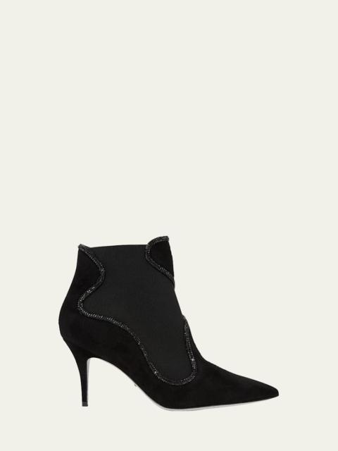 RENE CAOVILLA 80mm Embellished Suede Booties