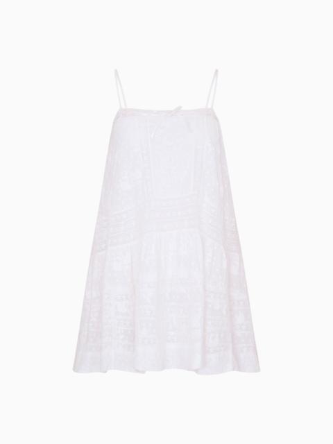 LoveShackFancy Vionett Cotton Victorian Mini Dress