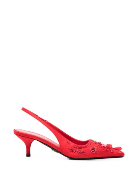 Prada Prada Women Embroidered Slingback Pumps