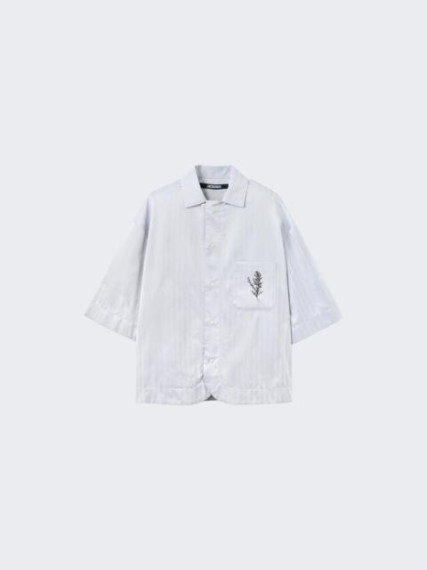 JACQUEMUS The Gardian Shirt Striped Light Blue