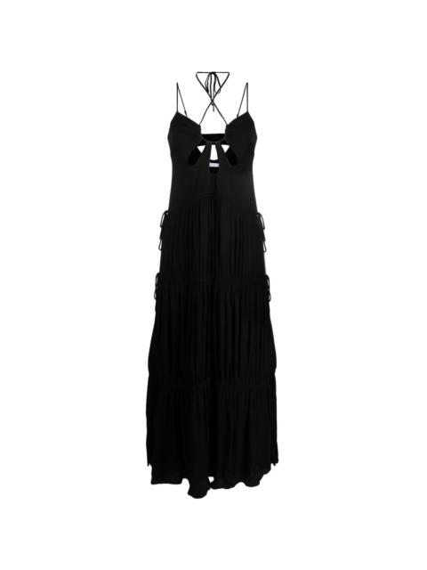 SIMKHAI Lina tiered pleated maxi dress