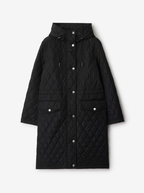 Burberry Quilted Nylon Hooded Coat