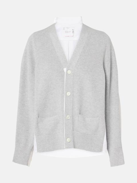 sacai Striped cardigan