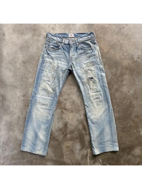Other Designers Vintage 💥 Edwin Patchwork Faded Rusty Denim Jean Pant Faded
