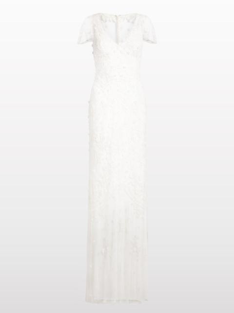 JENNY PACKHAM Jenny Packham Sweet Juliet Floral Lace Dress in Ivory at Nordstrom