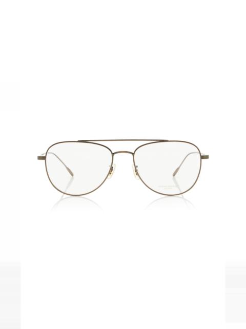Oliver Peoples Stilson Aviator-Frame Metal Glasses silver