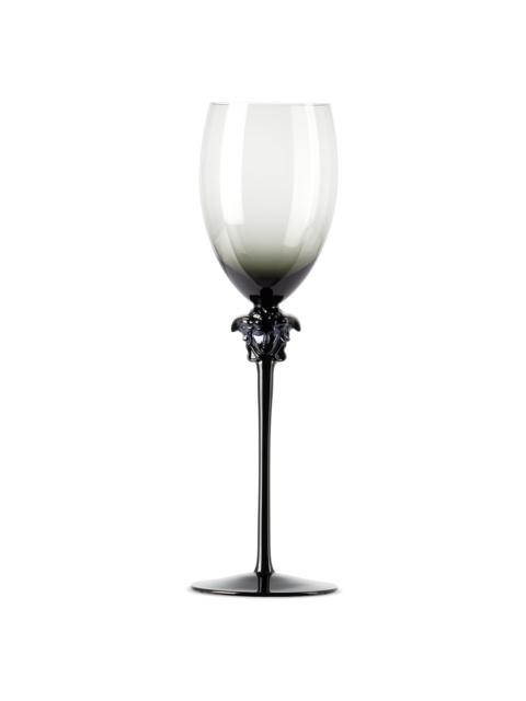 VERSACE Black Rosenthal Medusa Lumière Wine Glass