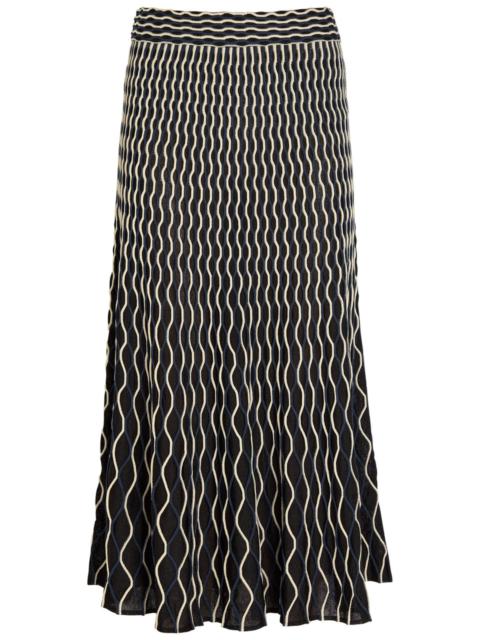 SIMKHAI Simkhai Aliza Textured Knit Midi Skirt