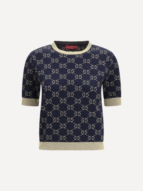 GUCCI Knit Top with its iconic all-over monogram pattern