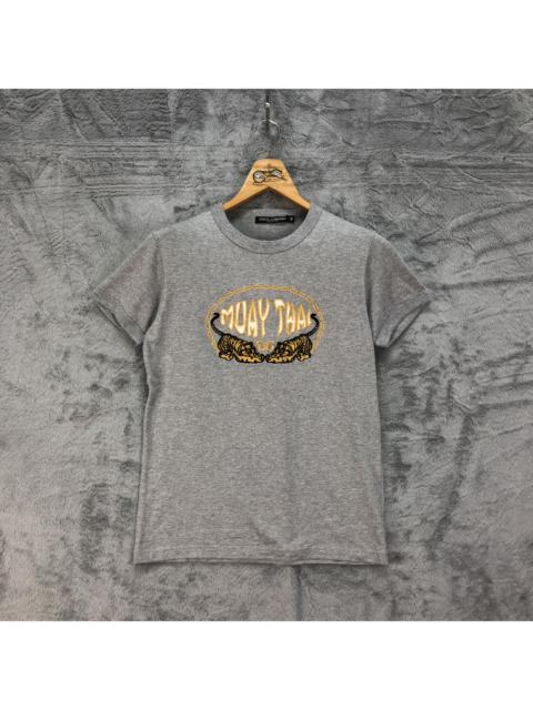Dolce & Gabbana D&G Tiger Muay Thai DG Embroidery Big Logo T Shirt #4594-160