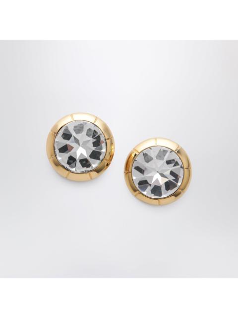 Alessandra Rich Alessandra Rich Round Gold-Tone Clip-On Earrings With Crystal Women