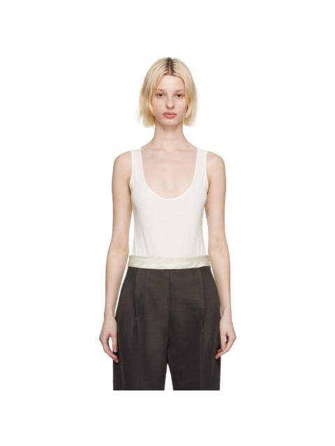 GIA STUDIOS White Scoop Neck Bodysuit